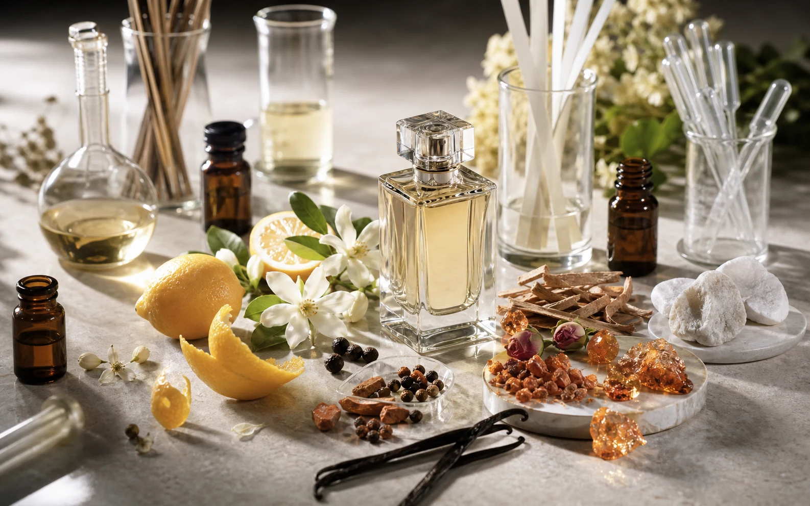 Perfumery ingredients organized as accords